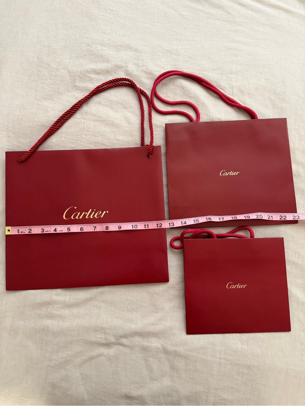 Auth Cartier Shopping Bags - Set of 3